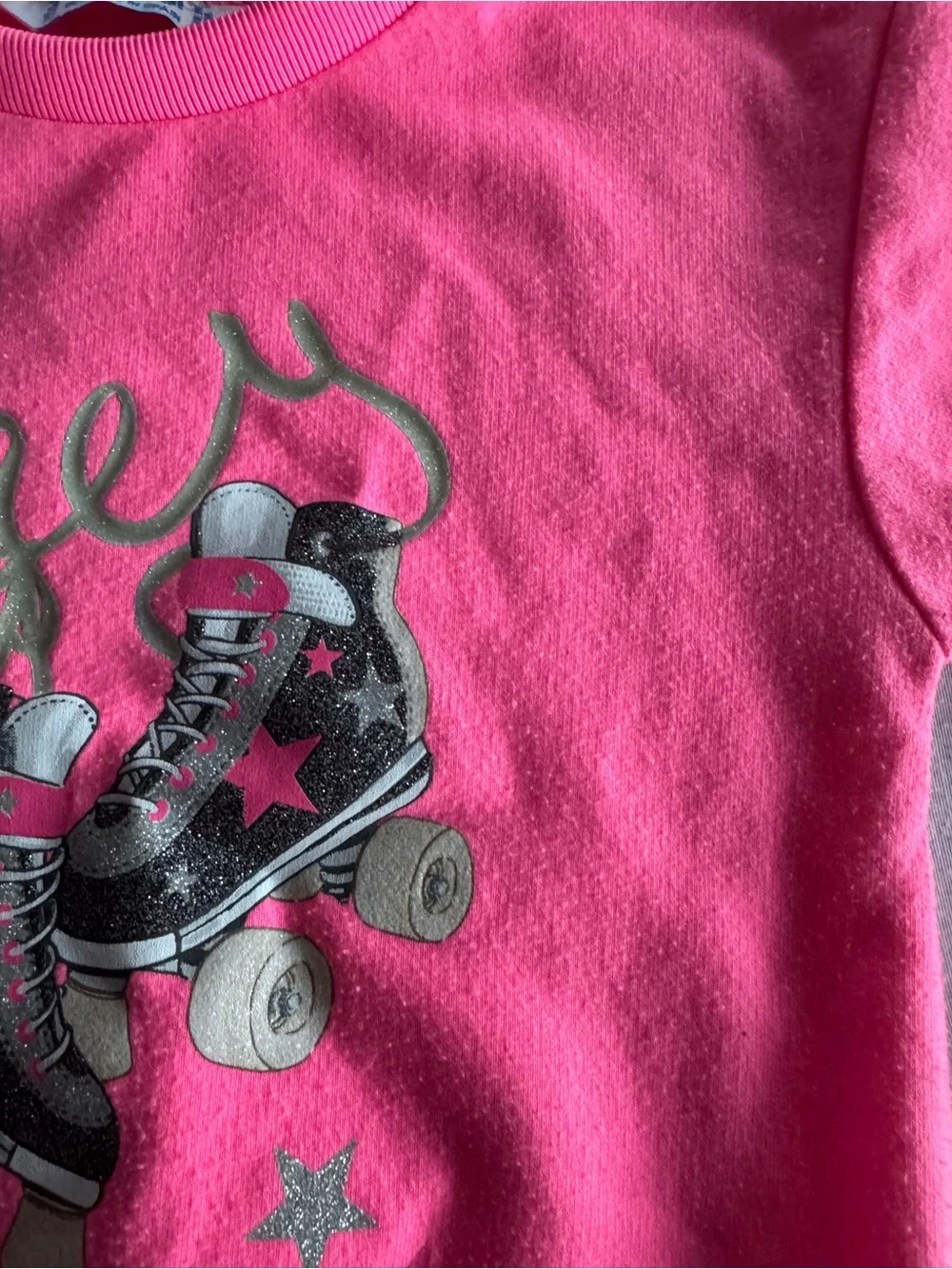 Mayoral Girls Size 3 Pink Roller Skate Graphic Sweater Sweatshirt